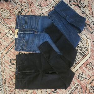 Hollister HI-RISE Skinny Jeans Strech Blue and Black